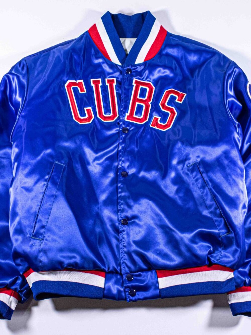 Vintage Chicago Cubs Swingster Satin Jacket XL Made in USA MLB Dugout Bomber